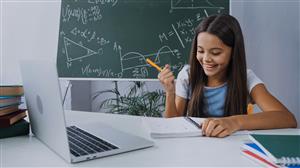 Female student with laptop